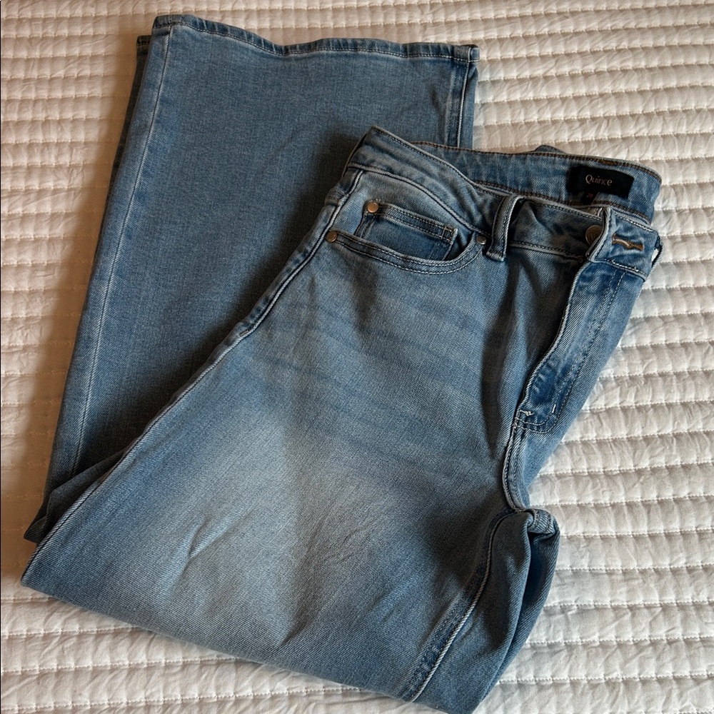 Quince Bella Stretch Wide Leg Jeans Size 28